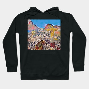 Rio de janeiro colorful painting oil style design Hoodie